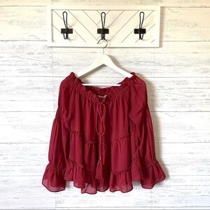 Sun & Shadow Off The Shoulder Blouse Pink Sz Small